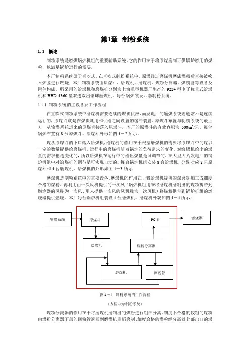 制粉系统培训教材