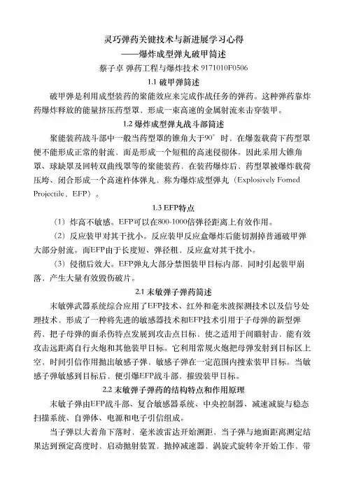 爆炸成型弹丸概述