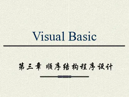 VB 第03章 顺序结构程序设计