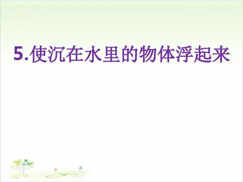 苏教版三年级下册科学使沉在水里的物体浮起来