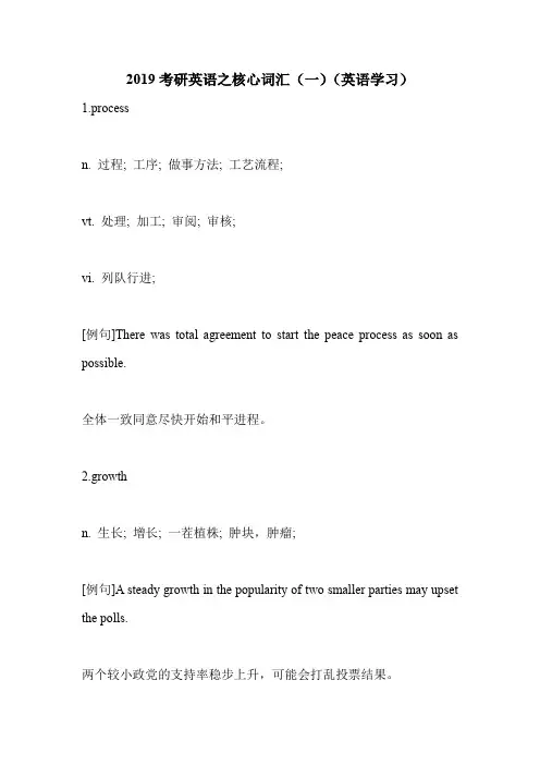 2019考研英语之核心词汇(一)(英语学习).doc