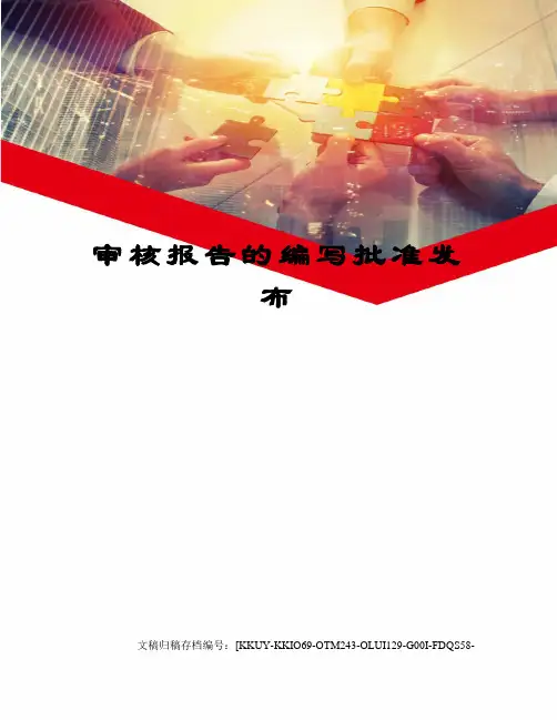 审核报告的编写批准发布