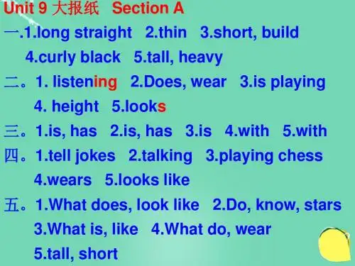 七年级英语下册Unit 9《What does he look like？》Lesson 5课件 人教版