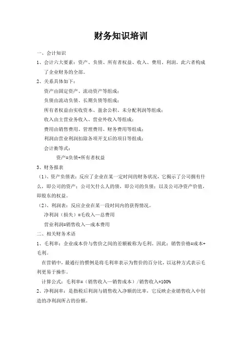 财务知识培训