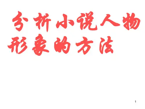 分析小说人物形象ppt课件
