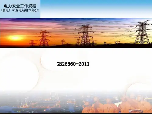电力安全工作规程(发电厂和变电站电气部分)ppt课件