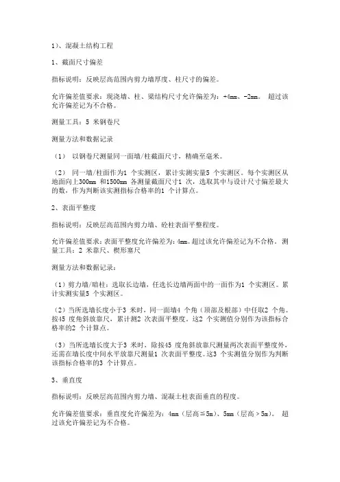 实测实量标准