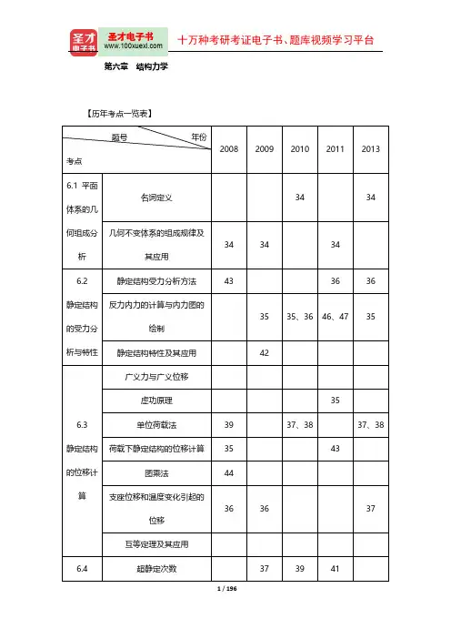 一级注册结构工程师《专业基础考试》复习全书【核心讲义+过关练习】(第六章)【圣才出品】