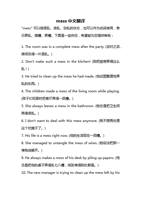 mess中文翻译