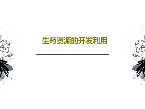 生药资源的开发利用共42页文档