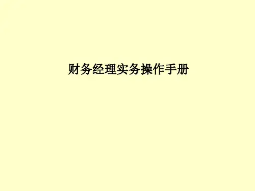 财务经理实务操作手册
