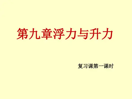 第九章 浮力与升力1 —沪粤版八年级下册物理课件