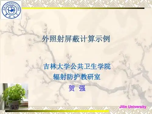 放射防护屏蔽计算精品名师资料