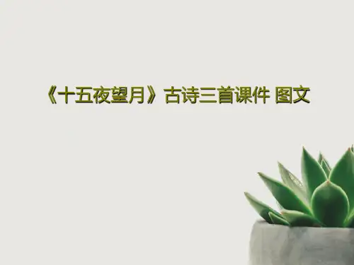 《十五夜望月》古诗三首课件 图文34页文档
