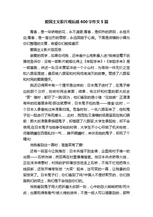 爱国主义影片观后感600字作文5篇