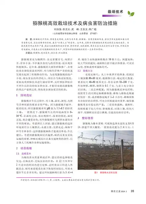 猕猴桃高效栽培技术及病虫害防治措施