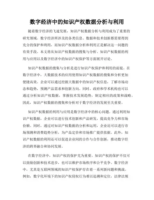 数字经济中的知识产权数据分析与利用