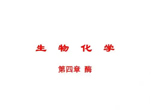 第四章 酶3 酶的作用机制及活性调节