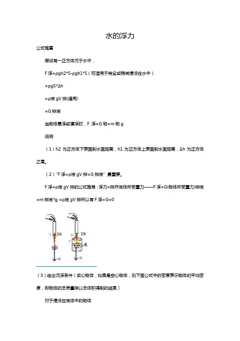 水的浮力
