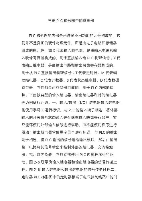 三菱PLC梯形图中的继电器