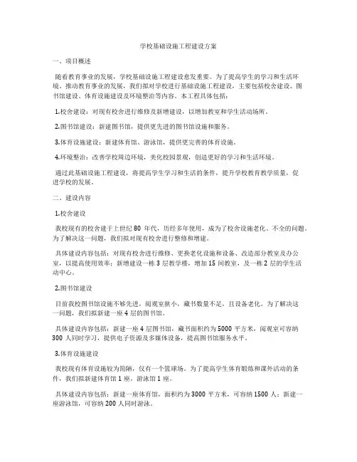 学校基础设施工程建设方案