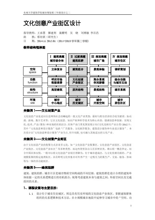 2014-2015文化创意产业街区设计任务书