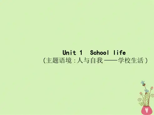 高三英语一轮复习 模块一 Unit School life教案 牛津译林版