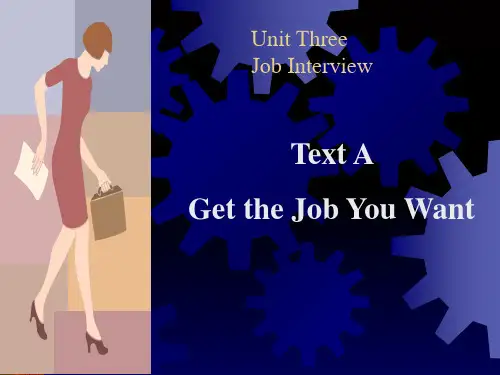 unit 3 Job Interview精品PPT课件