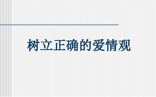树立正确的爱情观解答