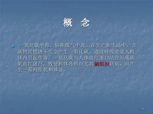 一氧化碳中毒护理ppt演示课件