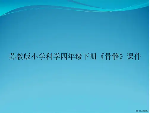 苏教版小学科学四年级下册《骨骼》课件