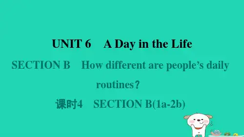 山西省2024七年级英语上册Unit6课时4sectionB(1a_2b)课件新版人教新目标版
