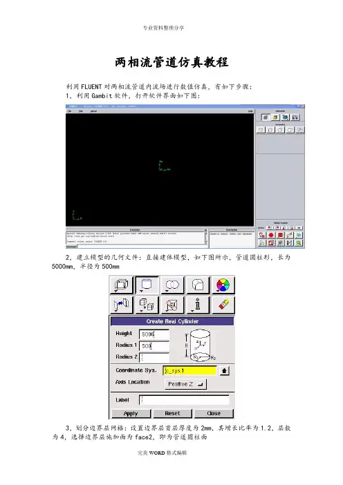 管道流体仿真教程