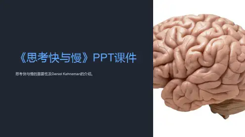 《思考快与慢》课件