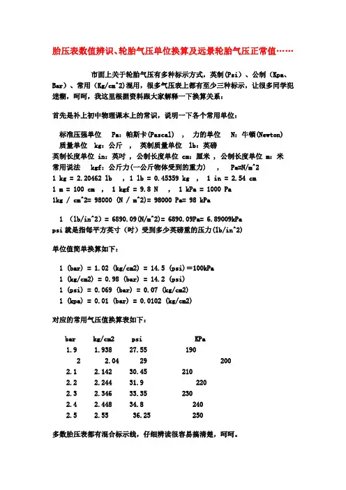 胎压表数值辨识