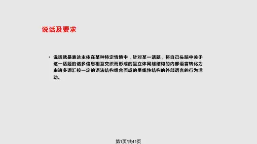 普通话命题说话PPT课件