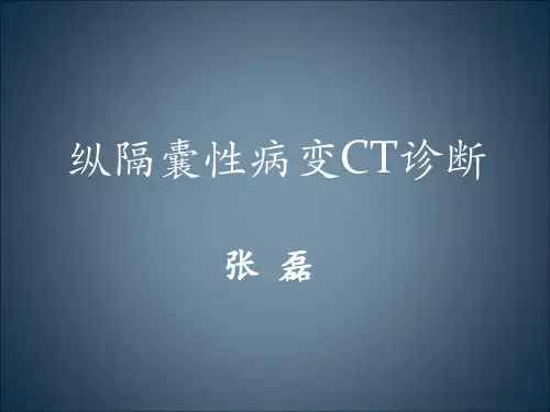 纵隔囊性病变PPT课件