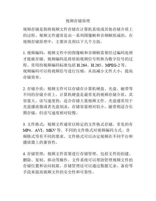 视频存储原理