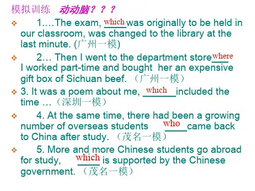 定语从句考点及难点解析