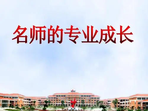 名师的专业发展
