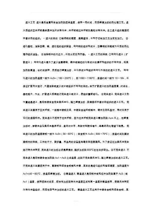 退火工艺