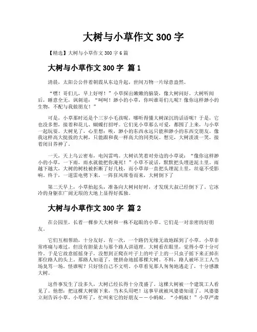 大树与小草作文300字