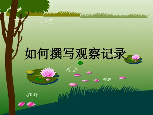 幼儿园观察记录