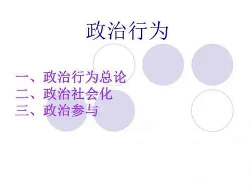 政治行为(总论) PPT课件