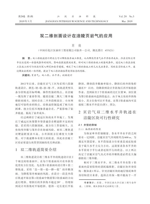 双二维剖面设计在涪陵页岩气的应用