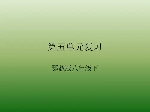 语文：第五单元-复习-课件(1)(鄂教版八年级下册)(201911整理)