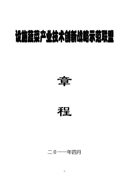产业技术创新战略示范联盟章程