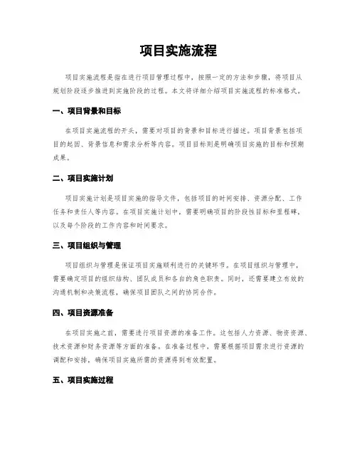 项目实施流程