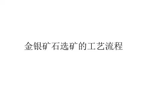 金银矿石选矿的工艺流程(精)