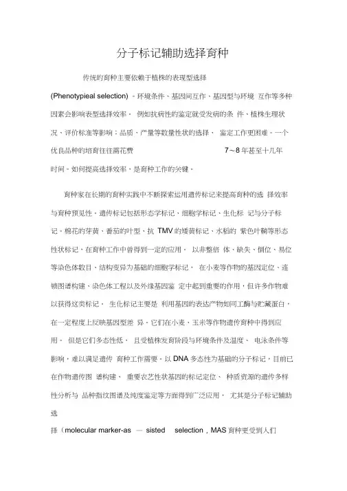 (完整版)分子标记辅助选择育种
